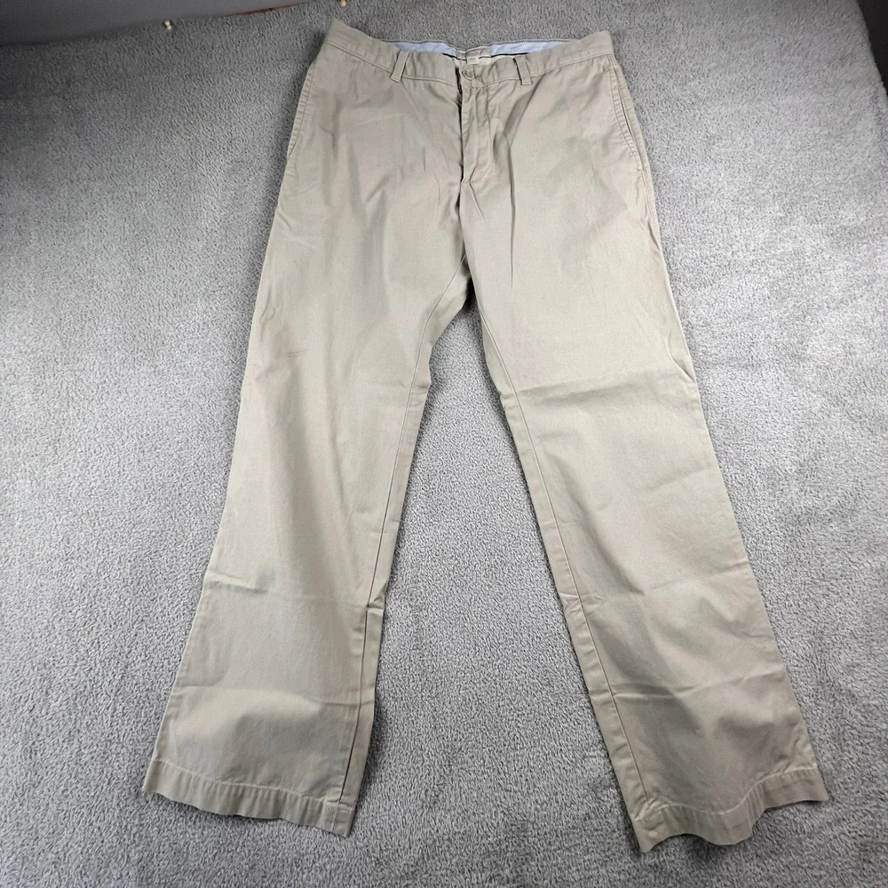 Banana Republic‎ Mens Chino Pants Khaki Wide Straight Leg 34x34 Kentfield Skater
